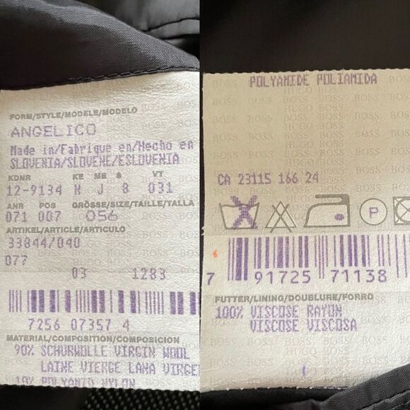 BOSS HUGO BOSS Angelica 3 Button Front Blazer Black 46R - Picture 10 of 10